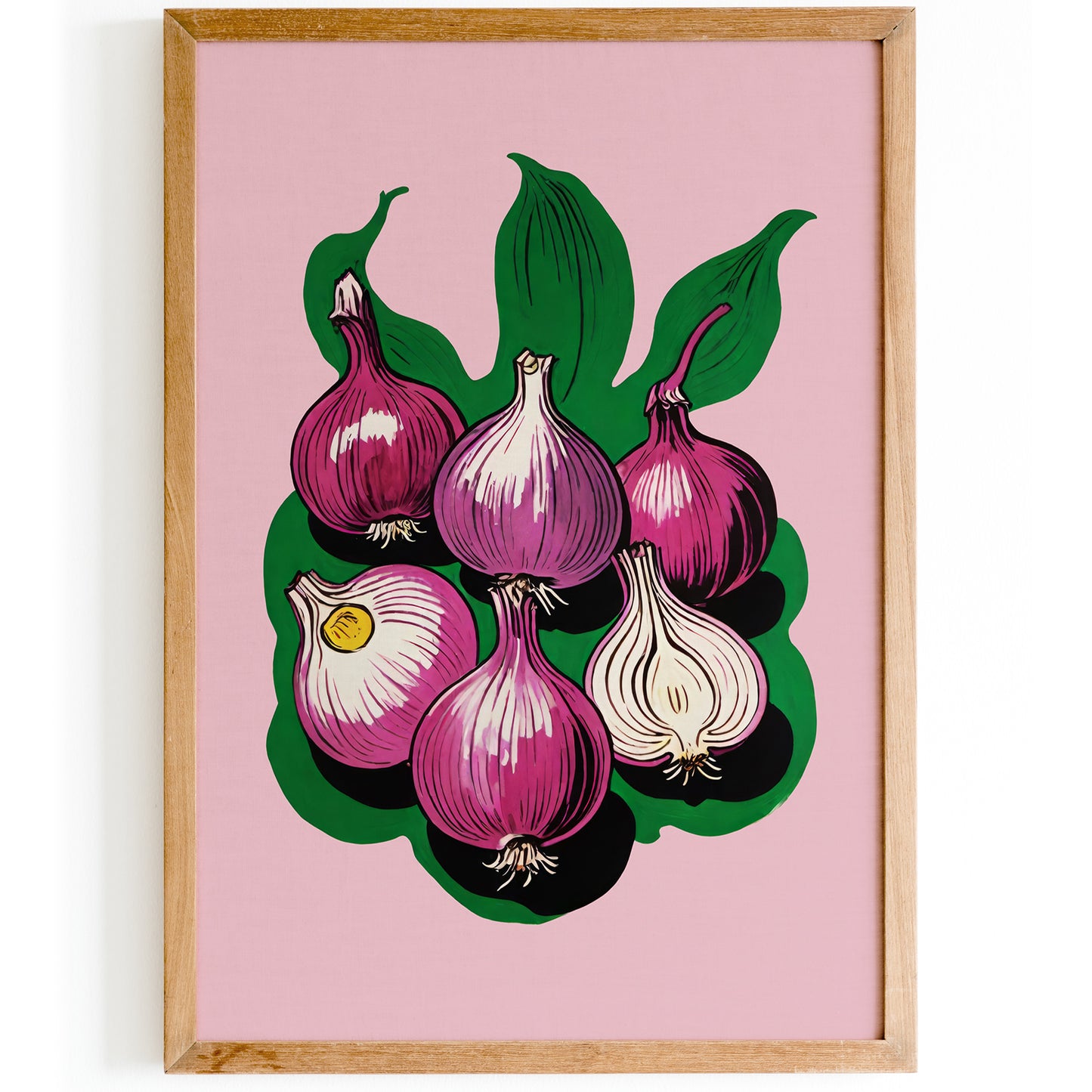 Retro Onions Wall Art Print