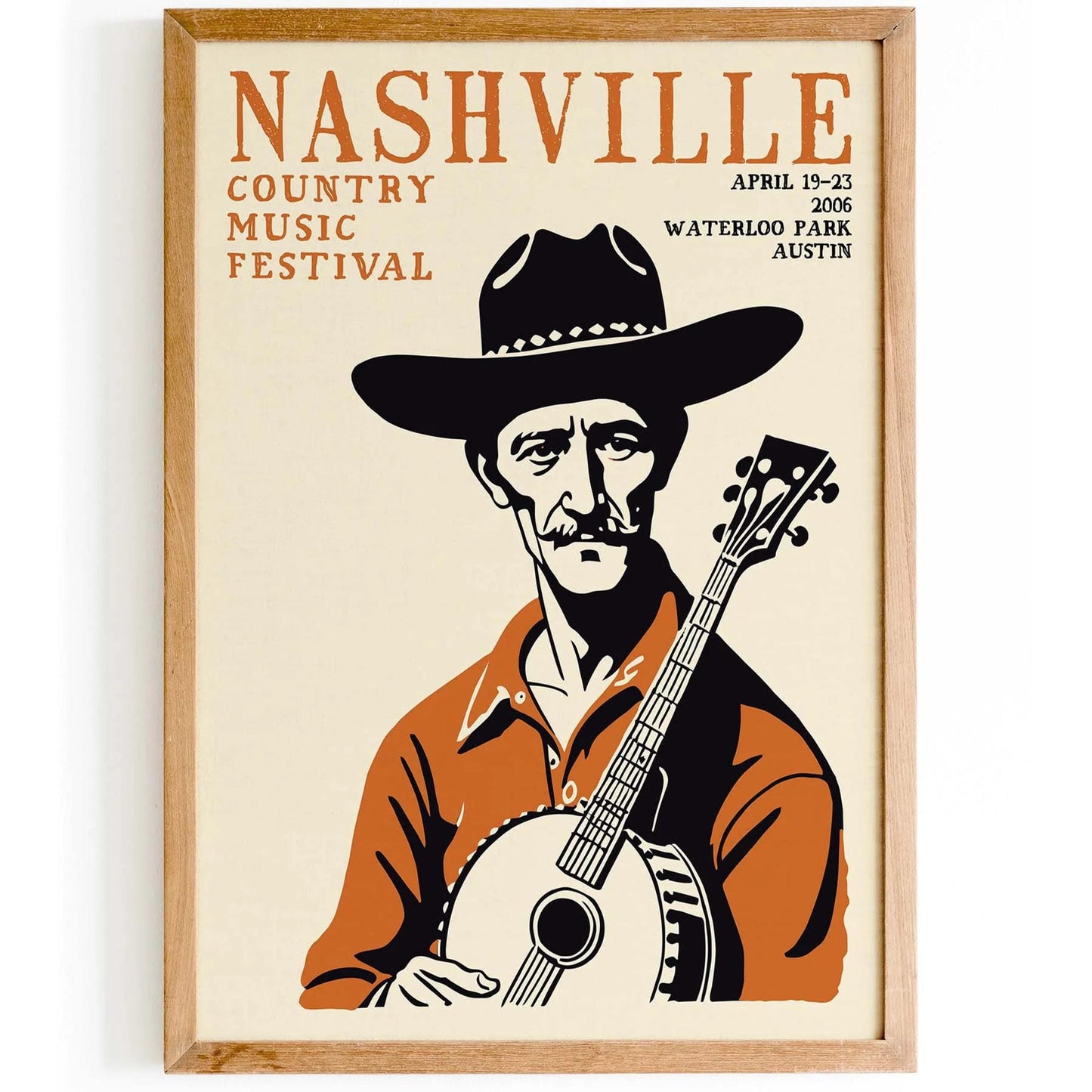 Nashville Country Music Poster Print