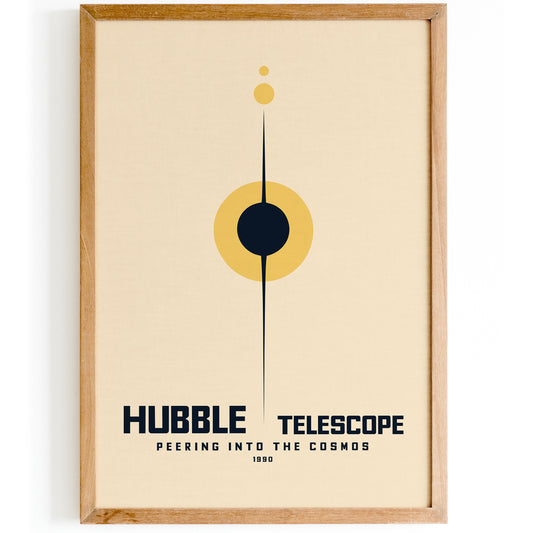 Hubble Telescope Minimalist Space Poster