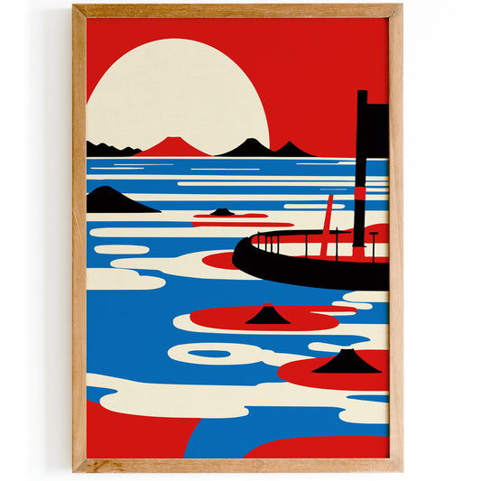 Geometric Japan Travel Poster