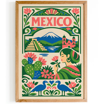 Mexico Colorful Travel Poster