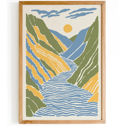 Aesthetic Abstract Landscape Poster