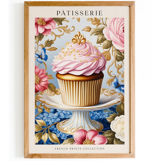 French Pastry Elegance: Vintage Wall Art Print