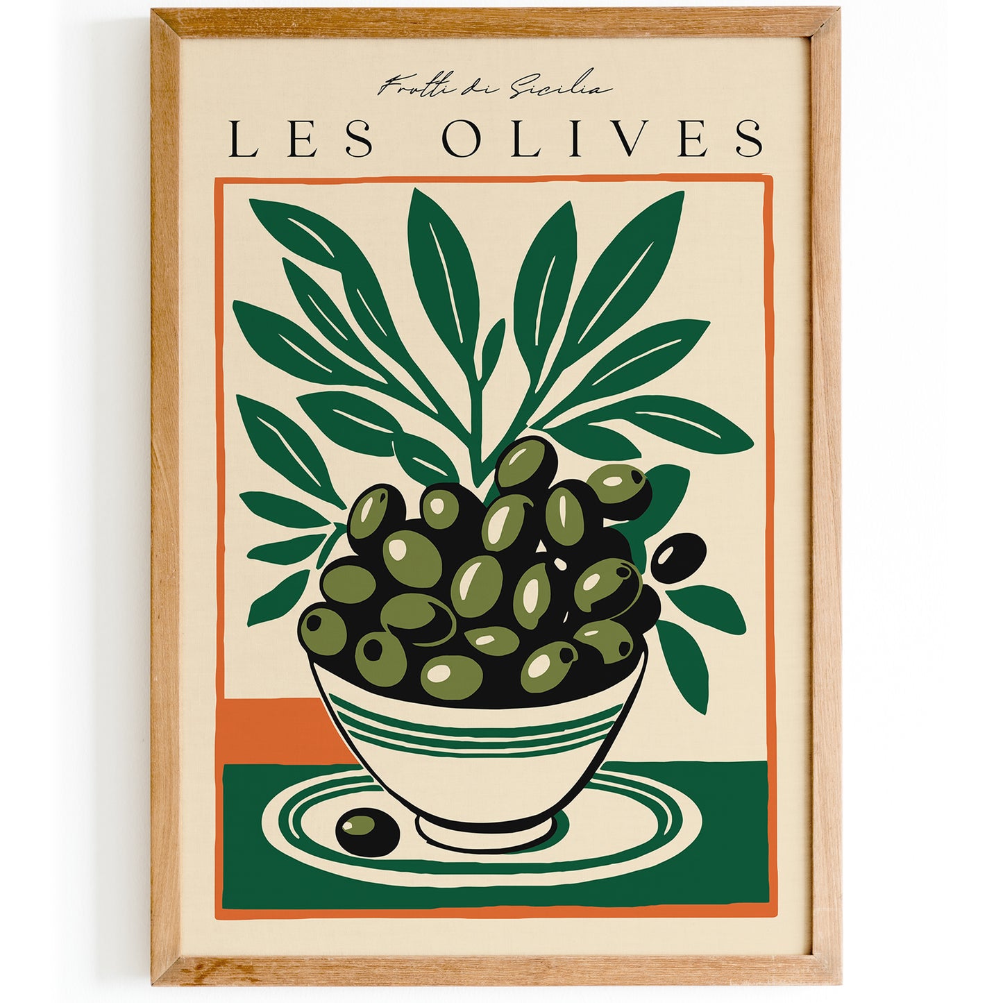 Vintage Les Olives Sicily Wall Art