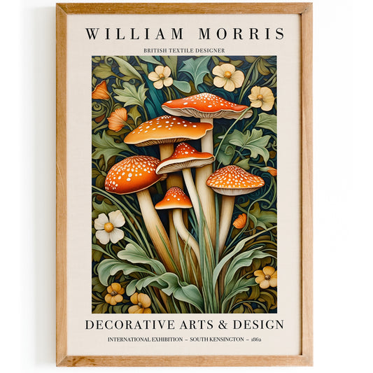 William Morris Mushrooms Poster