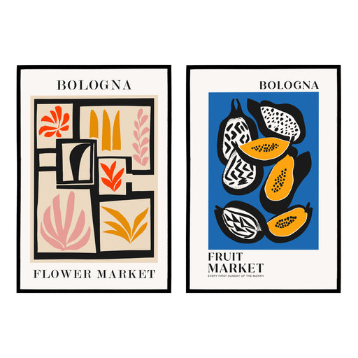 Set of 2 Bologna Markets Poster