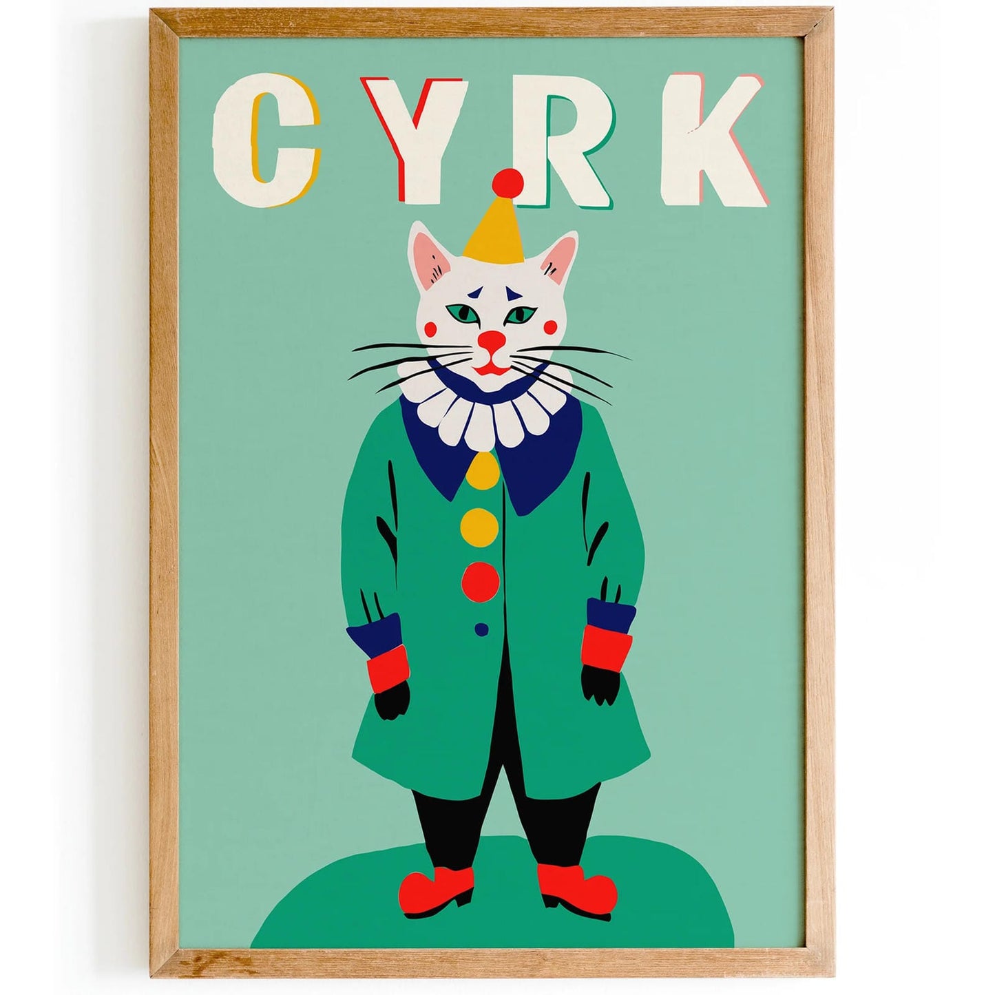 CYRK Polish Circus Green Vintage Poster