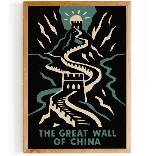 Great Wall of China Travel Poster