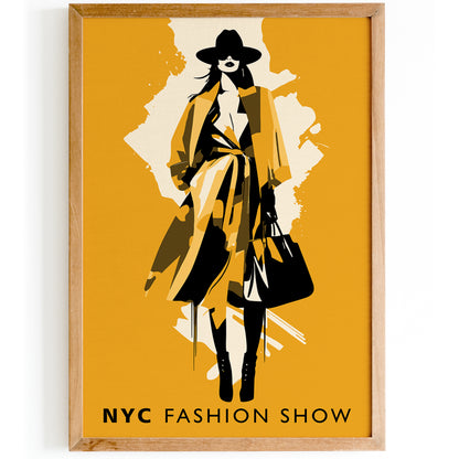 NYC Fashion Show Yellow Poster