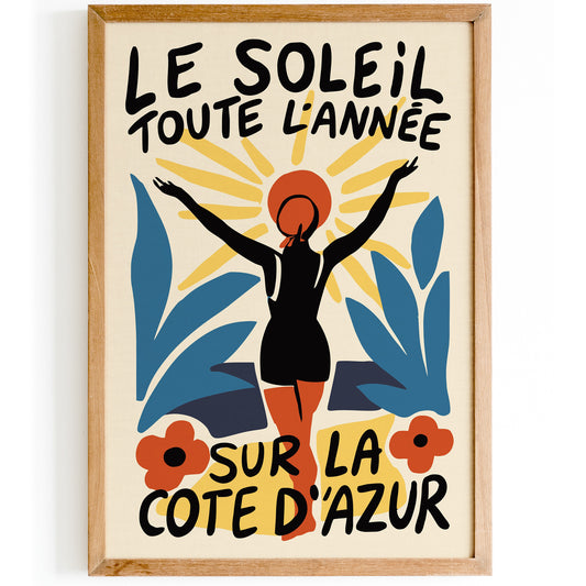 Le Soleil Sur La Cote d'Azur Poster