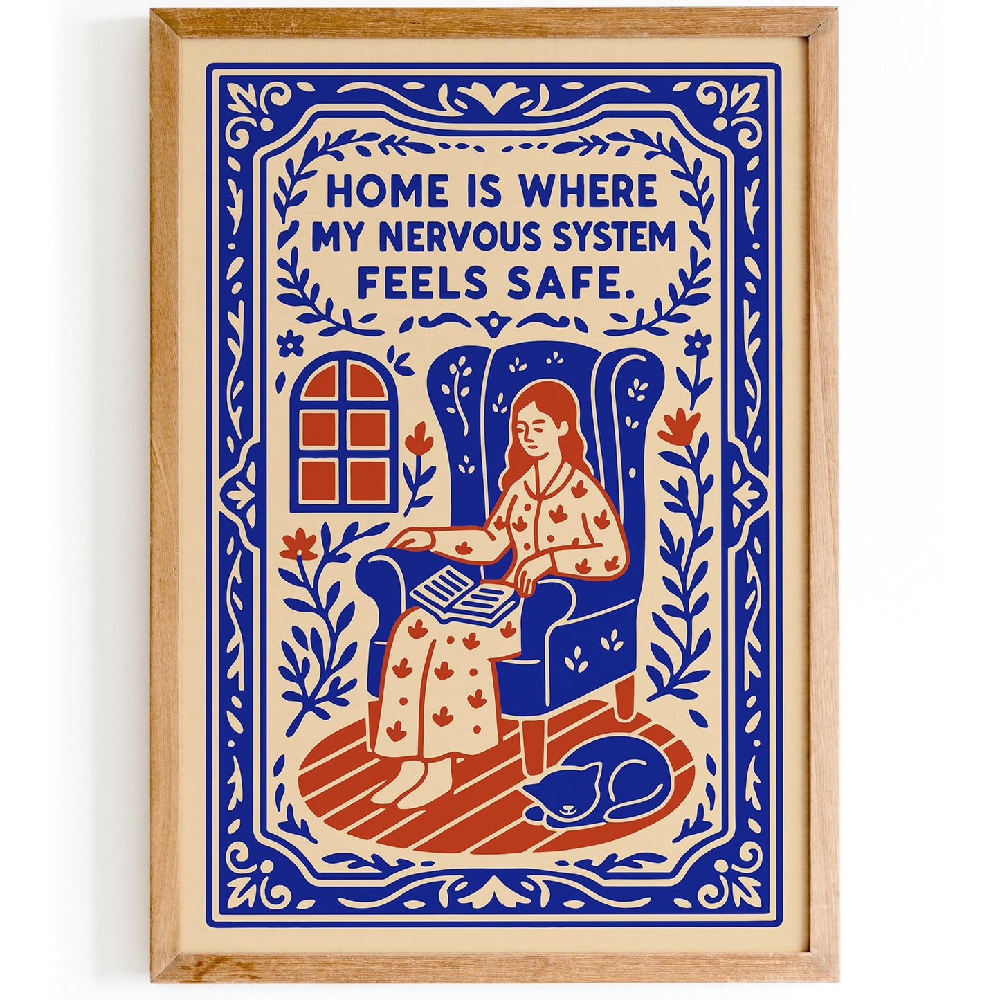 Home Is Where I Feel Safe Poster - Quote Wall Art