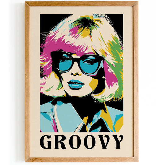 Groovy Pop Art Woman Wall Art