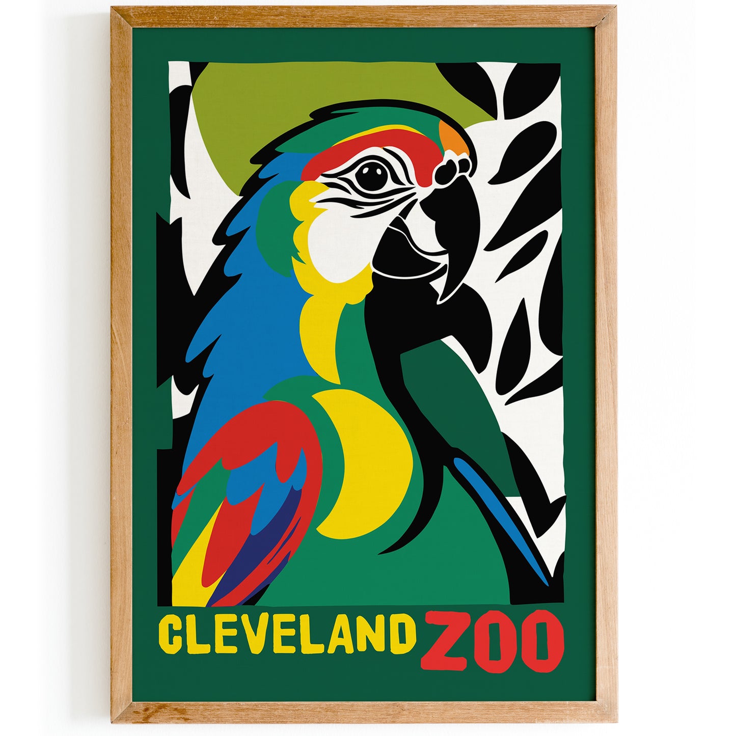Cleveland Zoo Parrot Poster