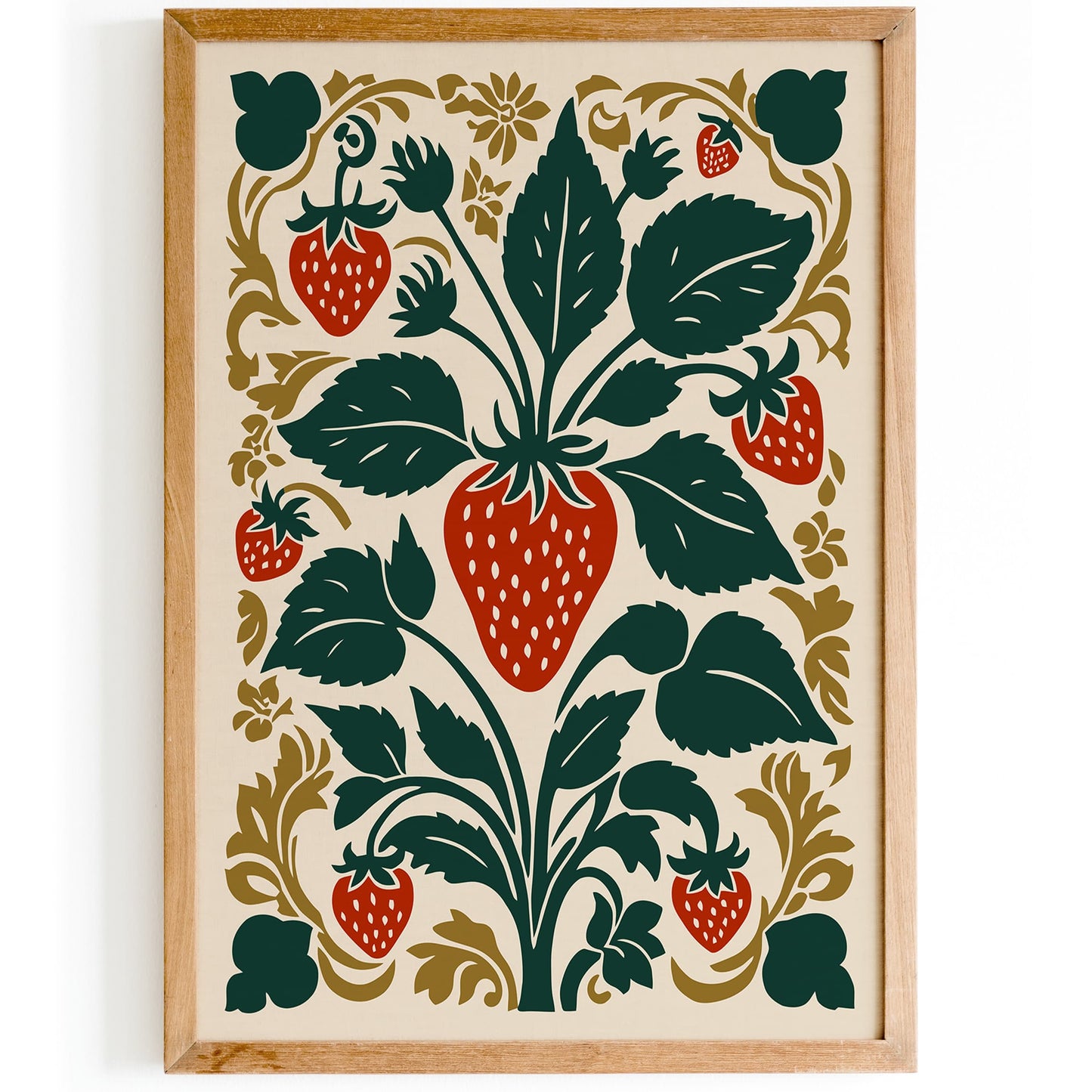 Strawberry Kitchen Print – Vintage Style