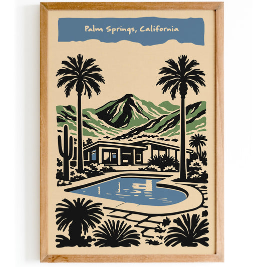 Palm Springs California Travel Poster
