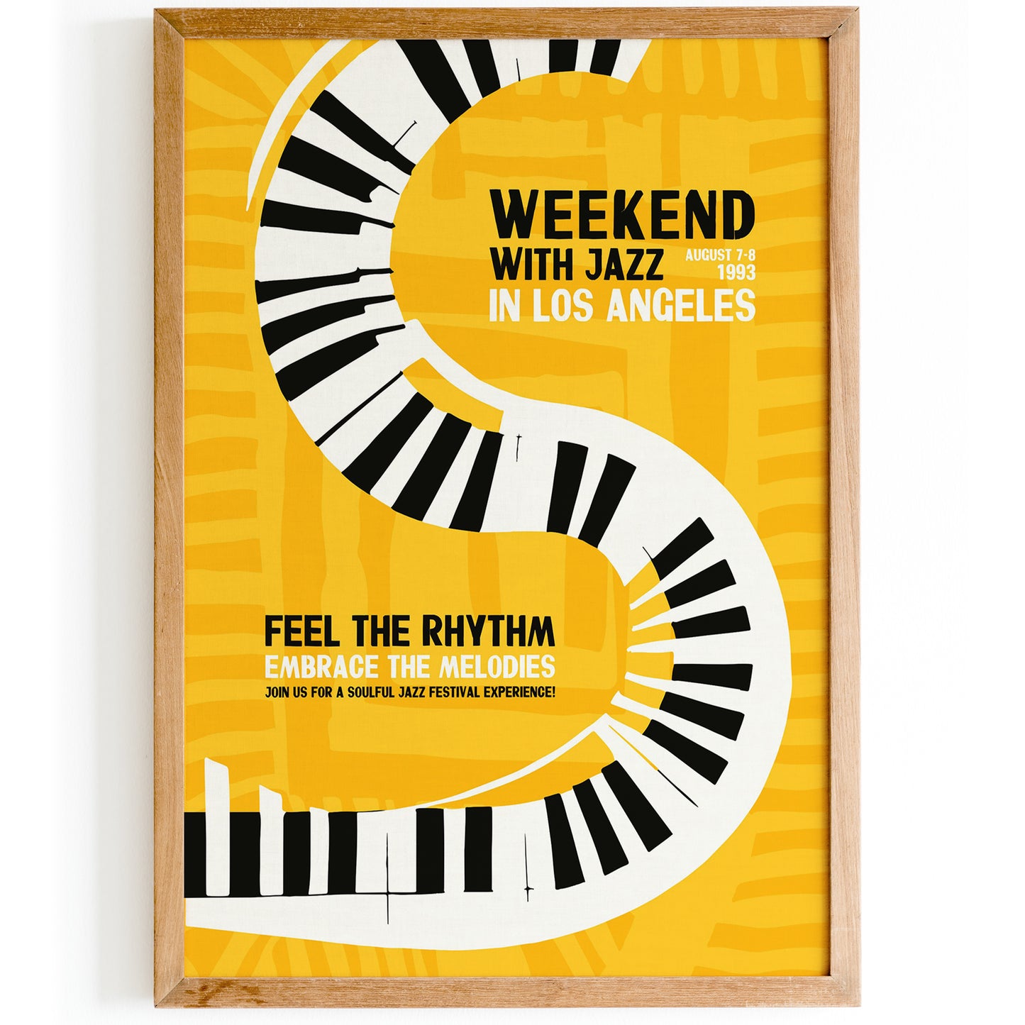 Weekend with Jazz in LA Yellow Art Print