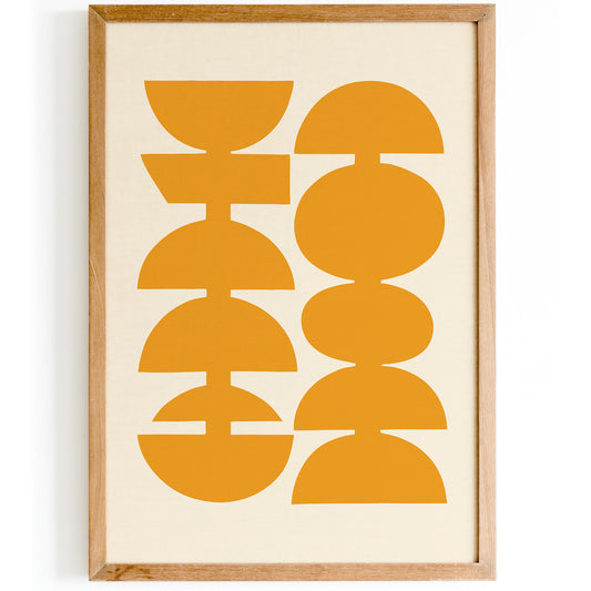 Yellow Mid Century Modern Print