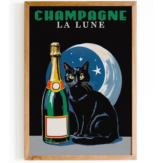 Champagne La Lune Wall Art
