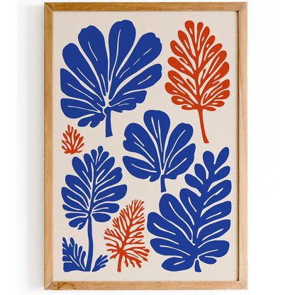 Vintage Cut Outs Leaves Art Print