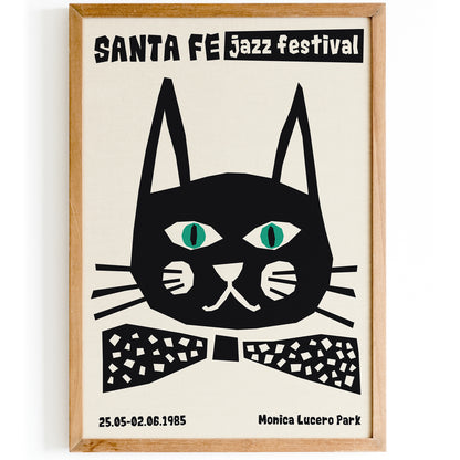 Santa Fe Jazz Festival - Cat Vintage Poster