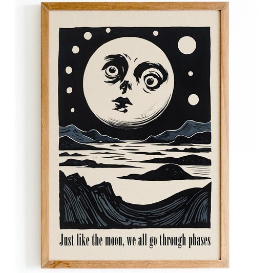 Inspirational Moon and Landscape Poster