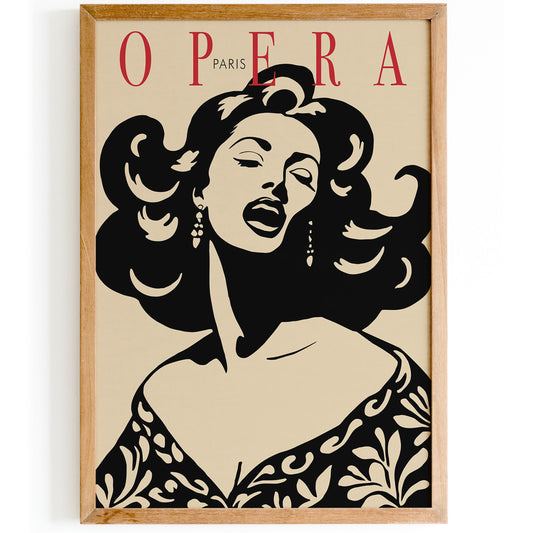 Paris Opera Vintage Poster - Retro Music Wall Art