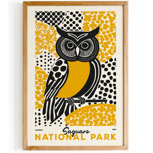 Saguaro National Park Yellow Art Print 2024