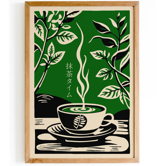 Matcha Time Green Tea Art Print