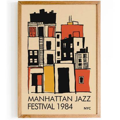 Manhattan Jazz Festival Poster - Music Wall Art