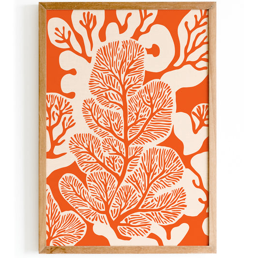 Orange Coral Reefs Wall Art