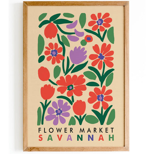 Savannah Flower Market Poster