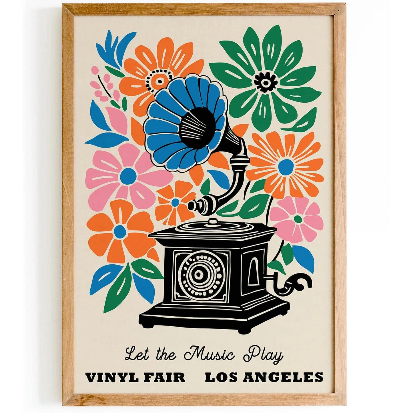 Let the Music Play Poster - Vinyl Fair LA Print