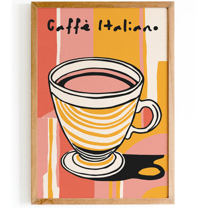 Italian Cafe, Coffee Lovers Gift Idea Art Print