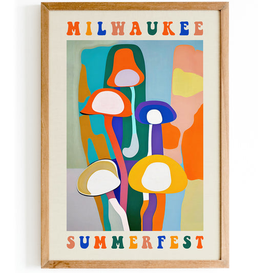 Milwaukee Summerfest Colorful Poster