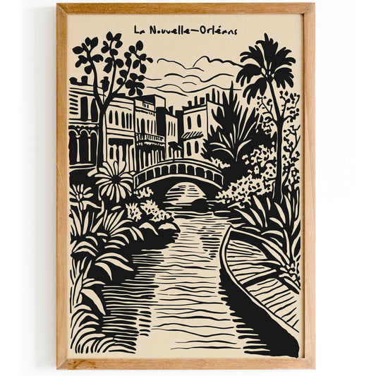 New Orleans Travel Cityscape Poster