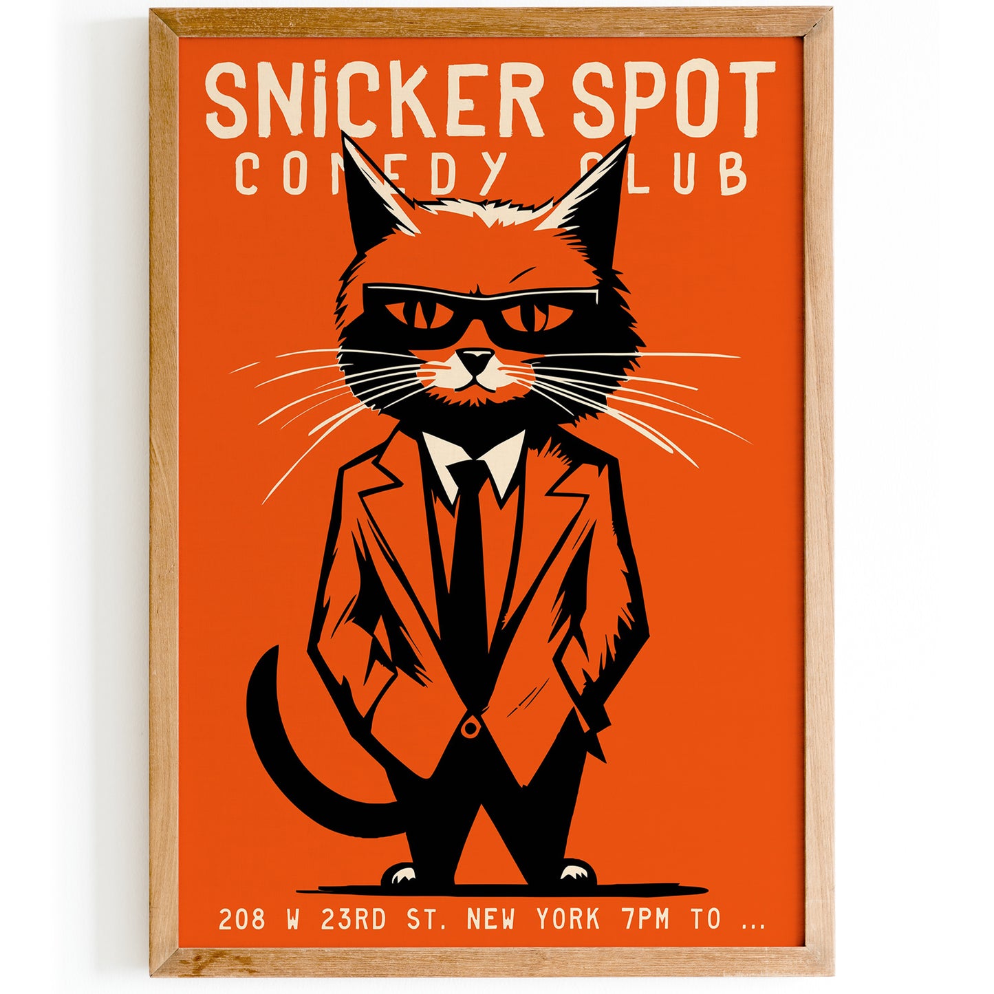 NYC Comedy Club Cat Poster