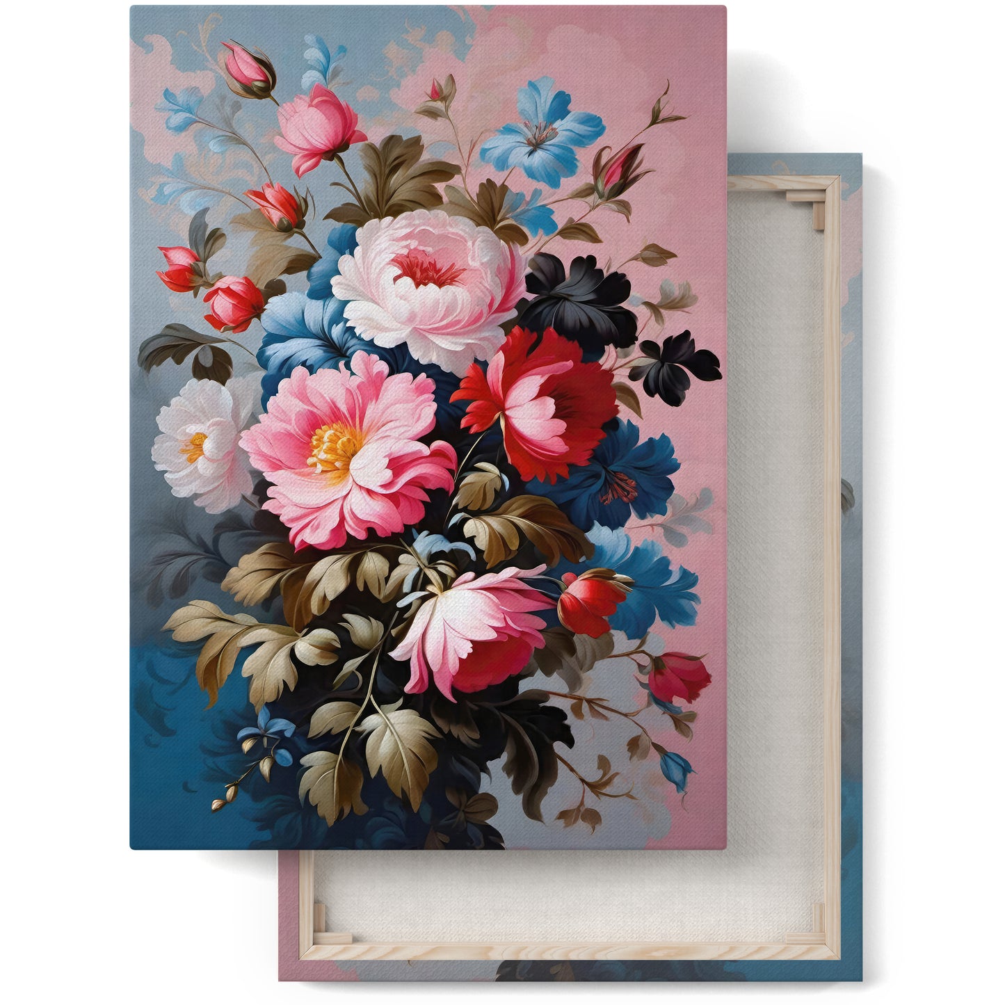 Majestic Gardens: Victorian Floral Canvas Print