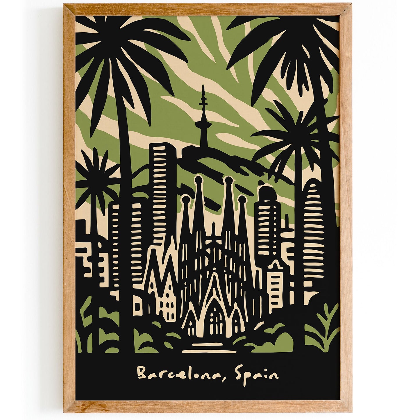 Barcelona Spain Poster - European Travel Print