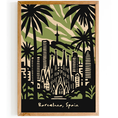 Barcelona Spain Poster - European Travel Print
