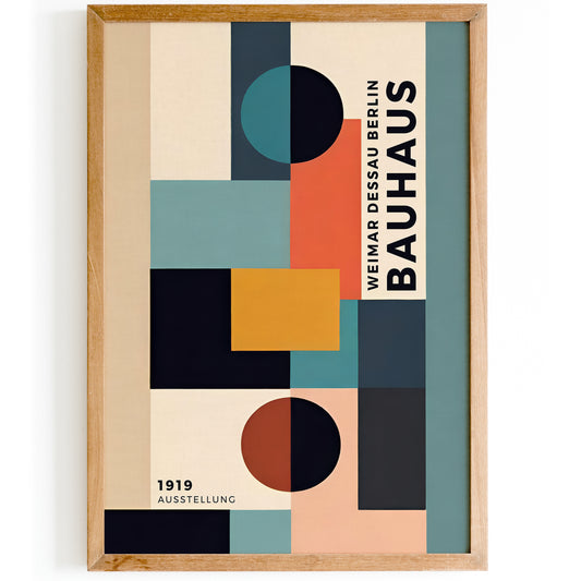 Bauhaus 1919 Modernist Geometric Poster
