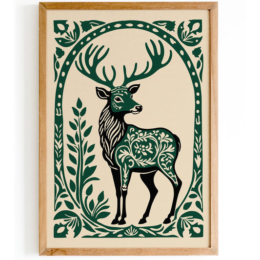 Wildlife Deer Nature Art Print