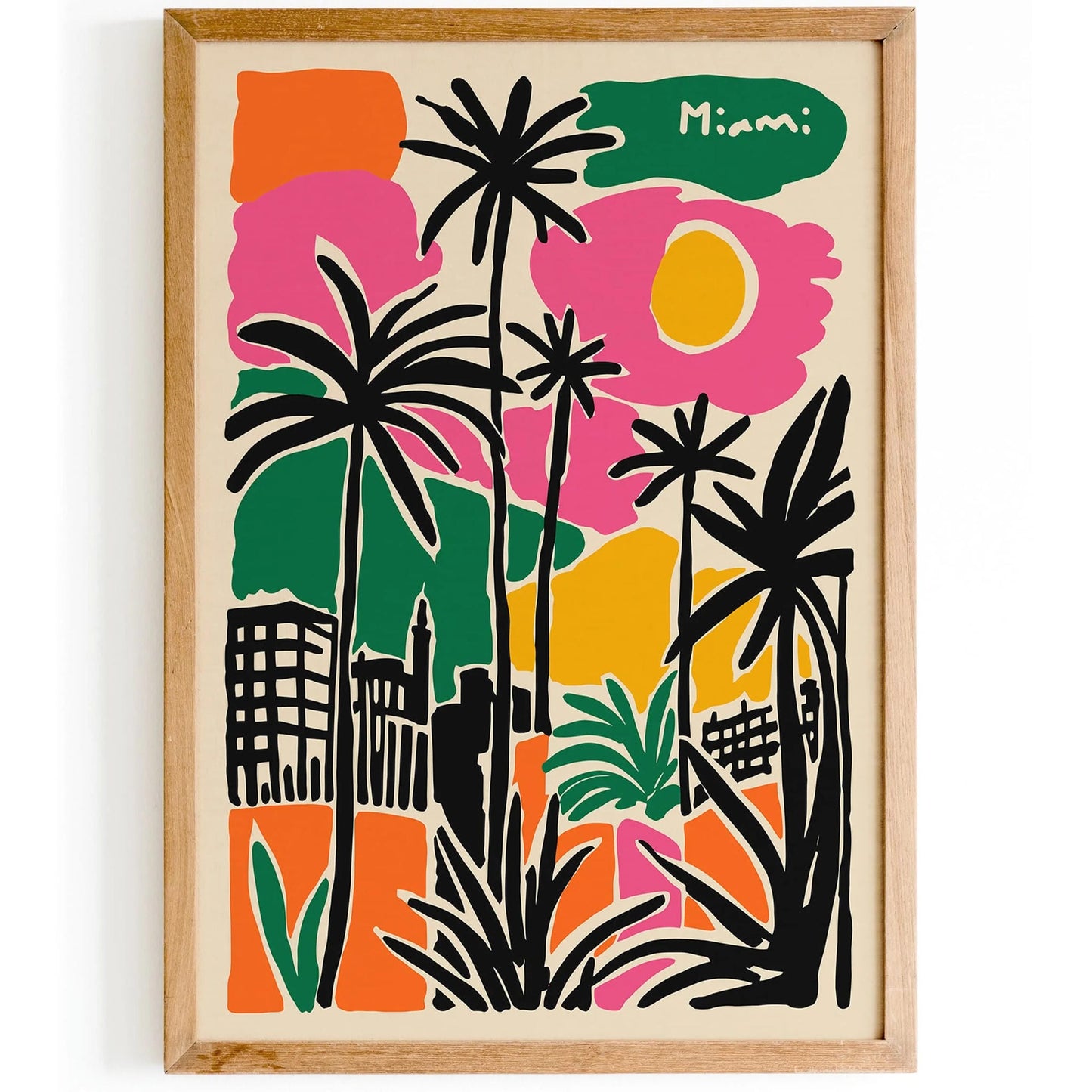 Miami Abstract Travel Poster