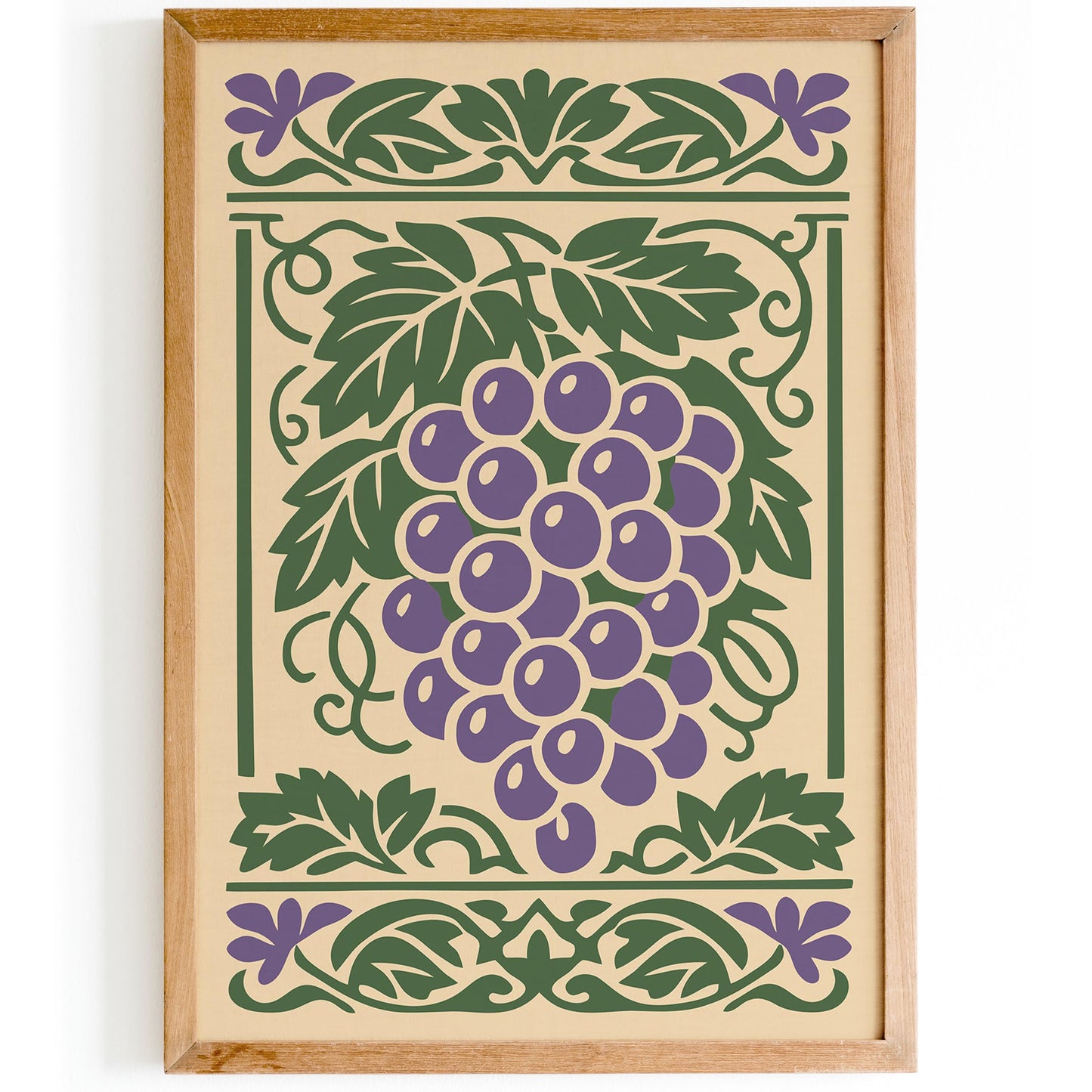 Grapes Poster – Vintage Kitchen Wall Art