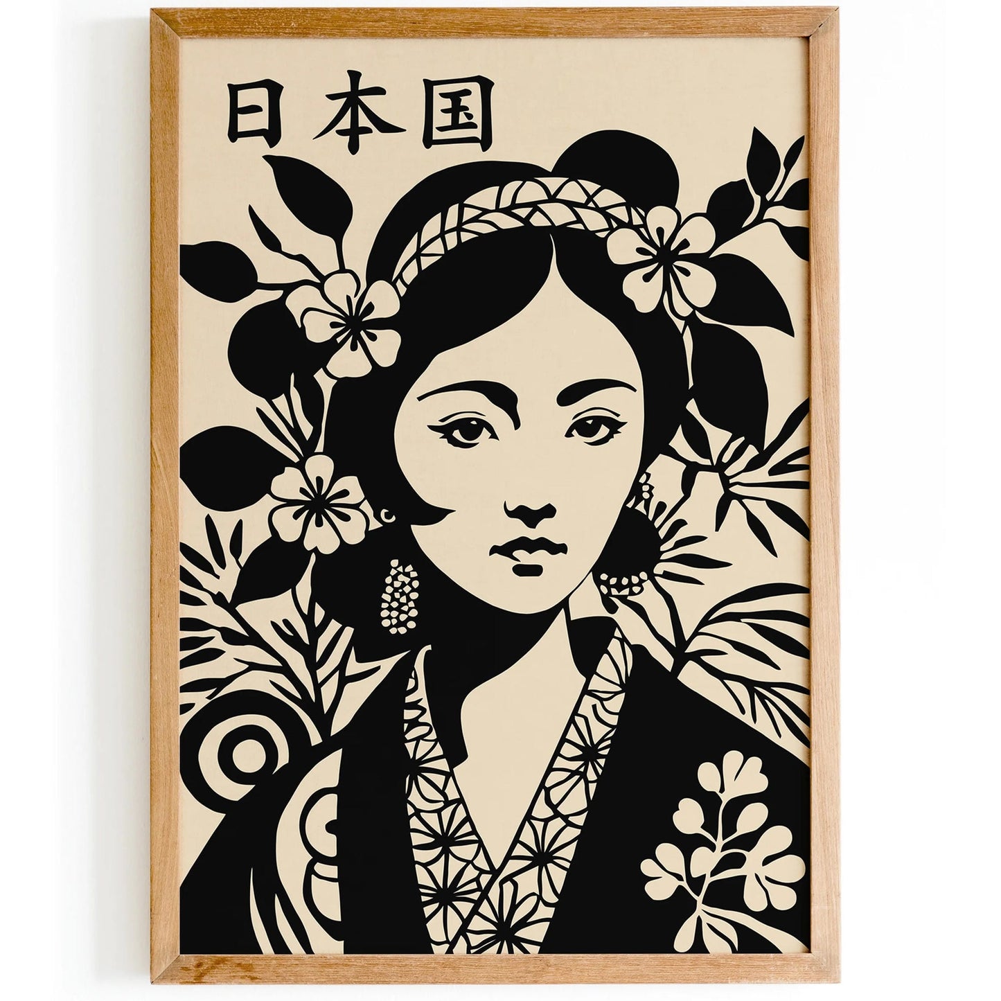 Japanese Geisha Portrait Poster