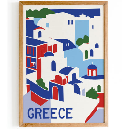 Minimalist Greece Travel Poster