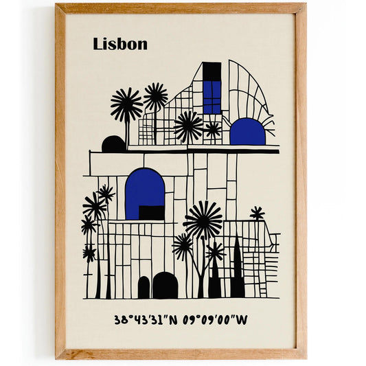 Lisbon Wall Art – Geometric Abstract Art Print