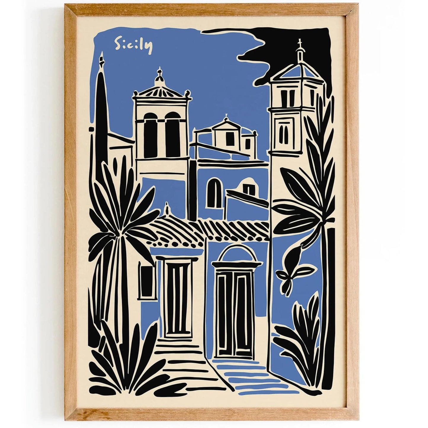 Sicily Cityscape Print – Italy Wall Art Decor