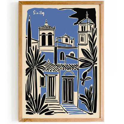 Sicily Cityscape Print – Italy Wall Art Decor