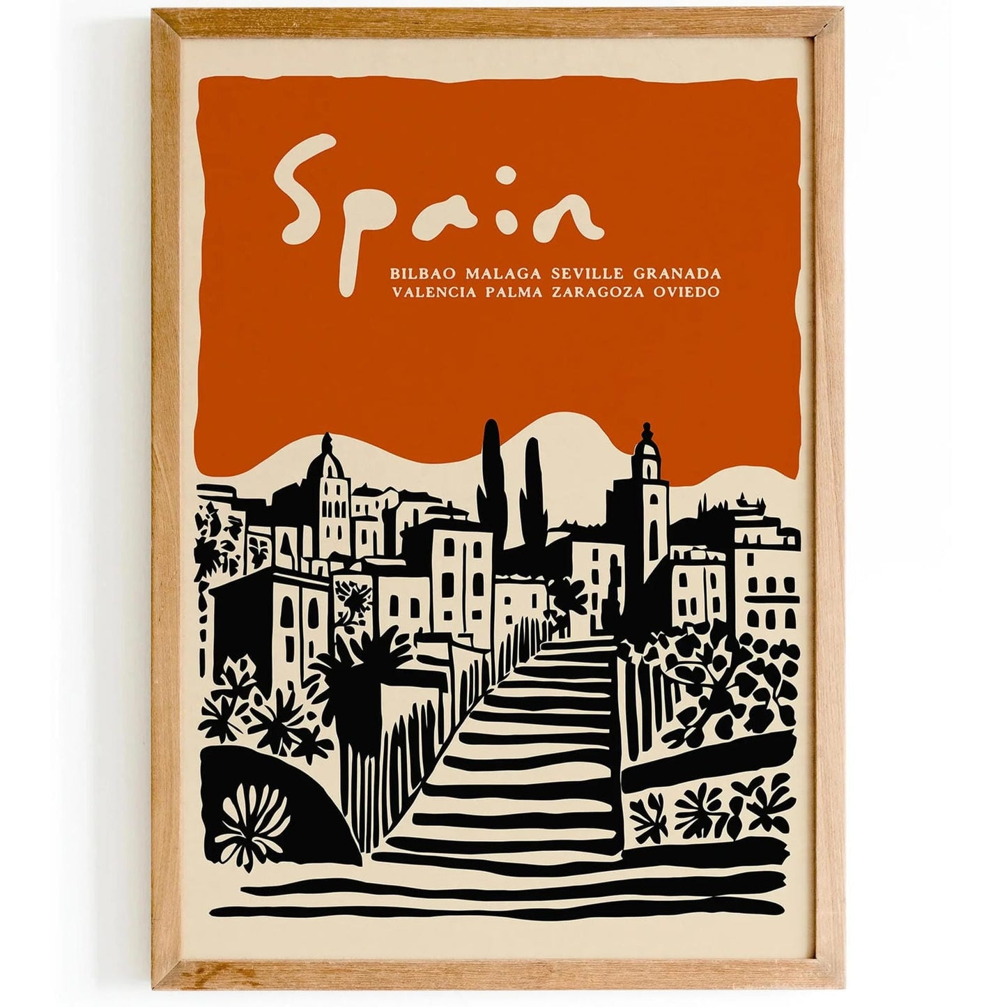 Spain Travel Art Print, Spanish Landscape Poster