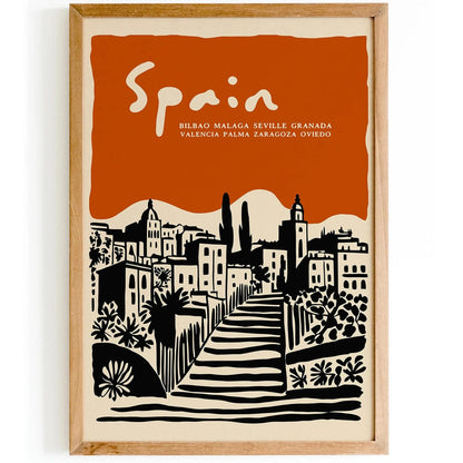 Spain Travel Art Print, Spanish Landscape Poster